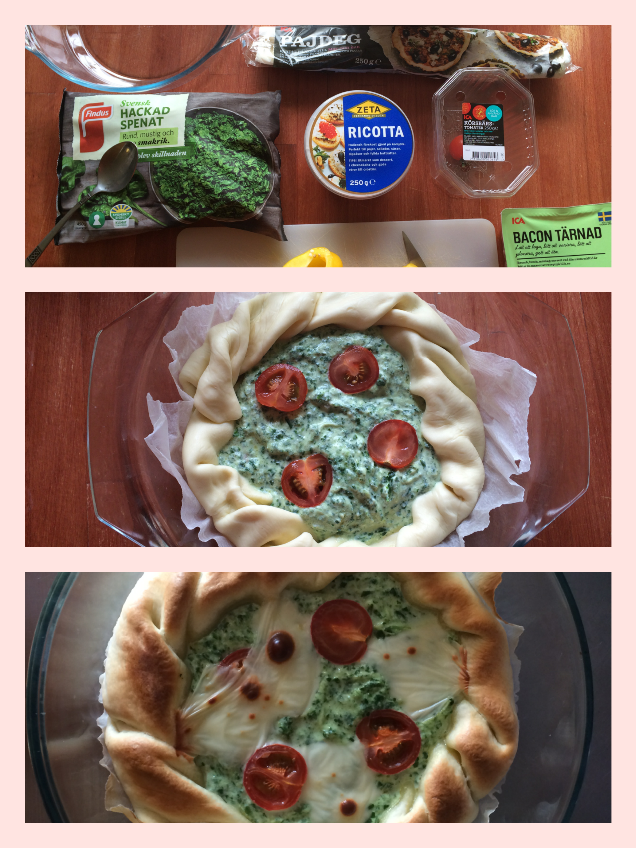 Collage gastronomico.